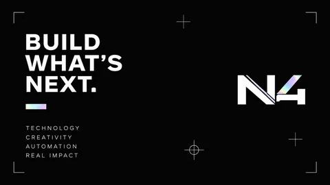 Hasło BUILD WHAT’S NEXT. na czarnym tle ze znakiem N4